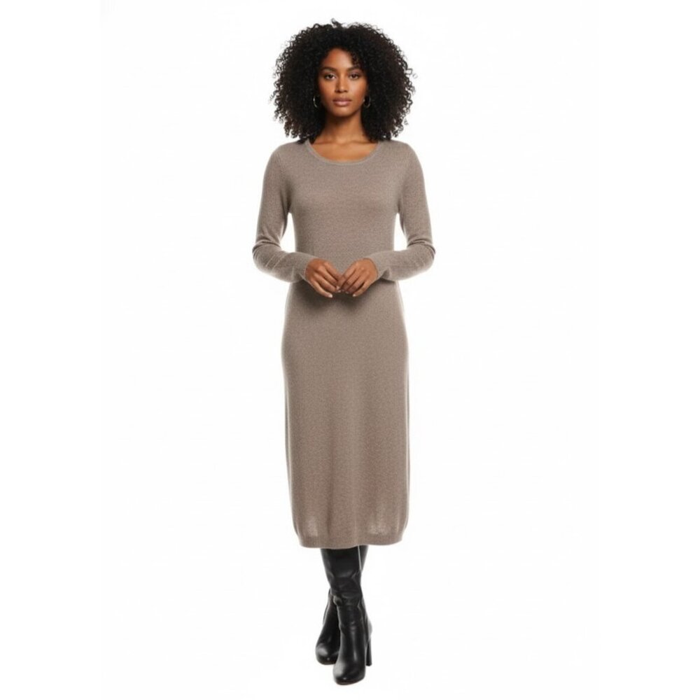 NWT Philosophy Cashmere Midi in Clay Heather Sweater Dress XL